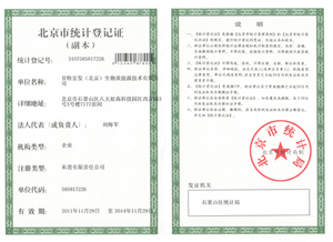 Statistical Registration Certificate